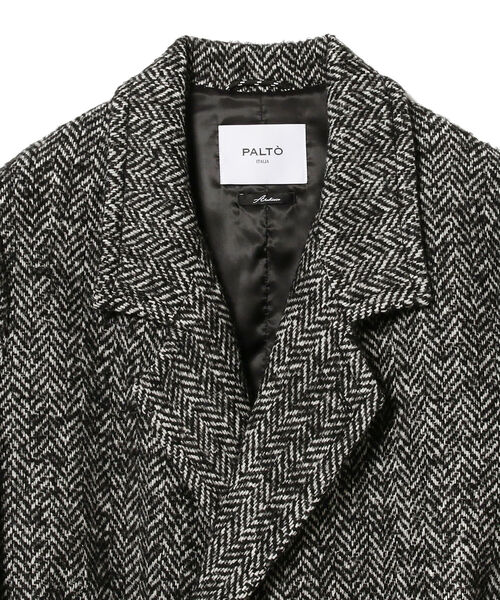 BRILLA per il gusto(ブリッラペルイルグースト)の「PALTO / ヘリンボーン 4ボタンダブル ベルテッドコート(トレンチコート・メンズ・ブラック・46/44/48)」の7枚目の写真