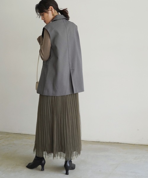 titivate(ティティベイト)の「ワッシャープリーツチュールスカート(スカート・レディース・パープル/チャコール/アイボリー・S/L/M)」の22枚目の写真