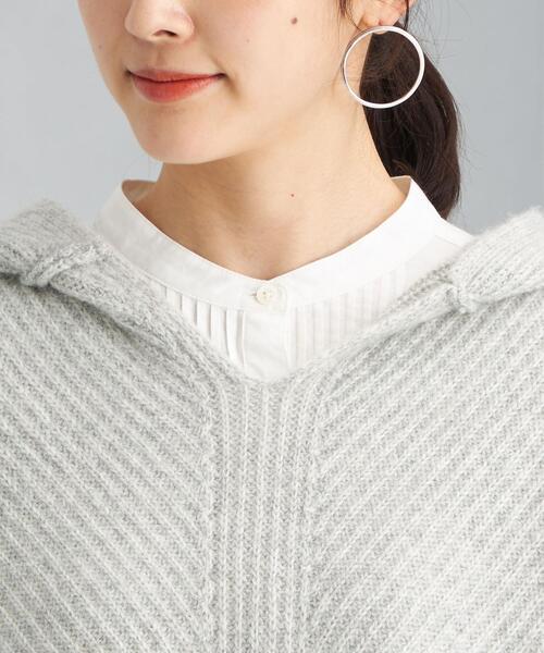 green label relaxing（グリーンレーベルリラクシング）の「HAMILTON ハミルトン ALP アゼ フード プルオーバー ニット（ニット/セーター・レディース・ホワイト/ライトグレー/ベージュ・FREE）」の15枚目の写真