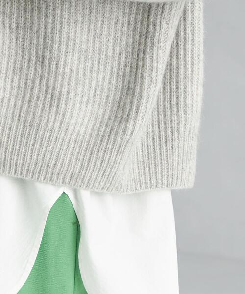 green label relaxing（グリーンレーベルリラクシング）の「HAMILTON ハミルトン ALP アゼ フード プルオーバー ニット（ニット/セーター・レディース・ホワイト/ライトグレー/ベージュ・FREE）」の17枚目の写真