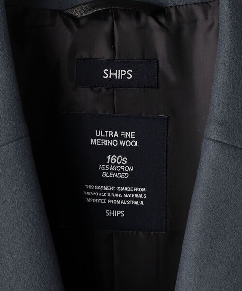 SHIPS(シップス)の「SHIPS:スーパー160'S メリノウール メルトン チェスターコート(チェスターコート・メンズ・ダークグレー/ベージュ/ブルー/ネイビー・SMALL/MEDIUM/LARGE/X-LARGE)」の15枚目の写真