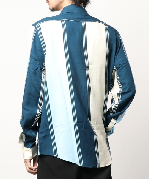 GOLF WANG（ゴルフワン）の「GOLFWANG/ゴルフワン/マルチストライプボタンダウンシャツ/MultiStripe ButtonDownShirt（シャツ/ブラウス・メンズ・ネイビー/ナチュラル・X-LARGE/MEDIUM/LARGE）」の3枚目の写真