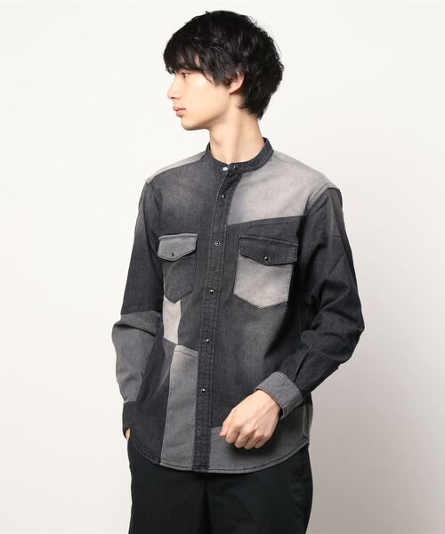 【セール】バンドカラーデニムクレイジーウエスタンシャツ（シャツ/ブラウス）｜RATTLE TRAP（ラトルトラップ） 6,490円