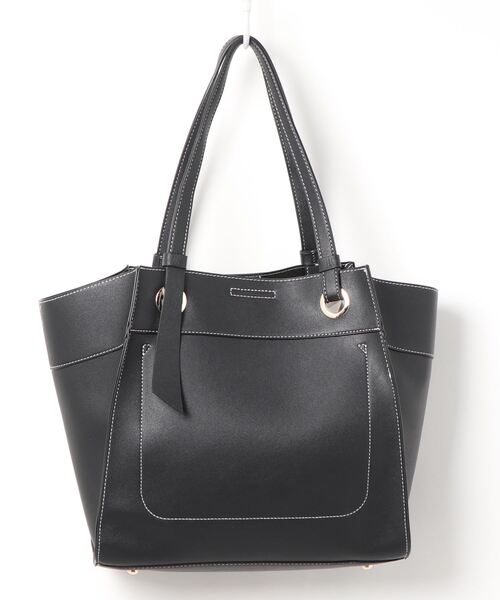 m.f.editorial(エムエフエディトリアル)の「エムエフエディトリアルレディース/m.f.editorial:Women デザインハンドル トートバッグ A4対応(トートバッグ・レディース・ブラウン/ブラック・FREE)」の3枚目の写真