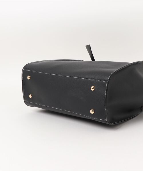 m.f.editorial(エムエフエディトリアル)の「エムエフエディトリアルレディース/m.f.editorial:Women デザインハンドル トートバッグ A4対応(トートバッグ・レディース・ブラウン/ブラック・FREE)」の5枚目の写真