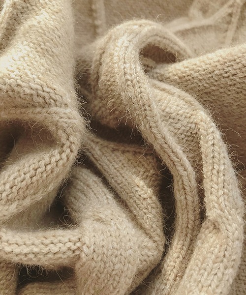 SMILE ORCHID（スマイルオーキッド）の「Vネック配色ニットベスト（ニット/セーター・レディース・グレー/ブルー/グレイッシュベージュ・FREE）」の8枚目の写真