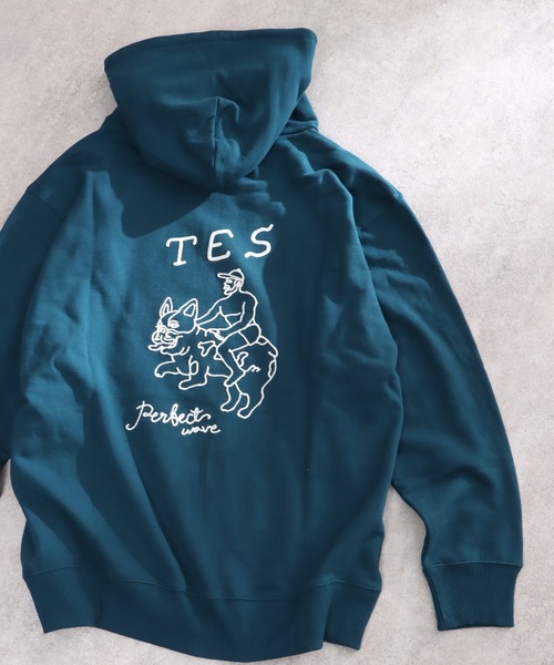 The Endless Summer（エンドレスサマー）の「TES BUHI CHAIN EMB PARKA / パーカー（パーカー・メンズ・ブラック/ブルーグレー・SMALL/MEDIUM/LARGE/X-LARGE）」の2枚目の写真