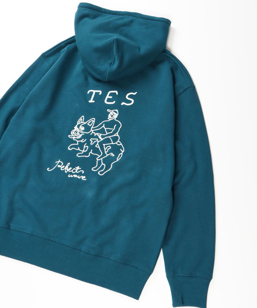 The Endless Summer（エンドレスサマー）の「TES BUHI CHAIN EMB PARKA / パーカー（パーカー・メンズ・ブラック/ブルーグレー・SMALL/MEDIUM/LARGE/X-LARGE）」の4枚目の写真