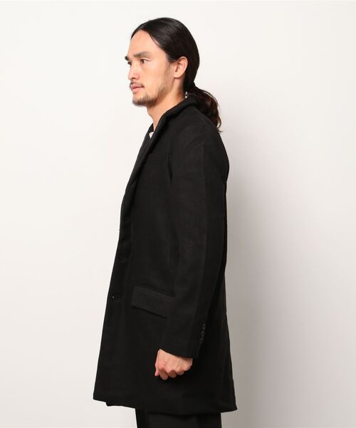 ARCADE（アーケード）の「メルトンウール　チェスターコート（チェスターコート・メンズ・グレー系その他2/グレー/ネイビー/チェック/ブラック/グレー系その他/キャメル・M/LL/L）」の10枚目の写真