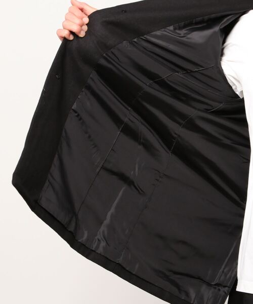 ARCADE（アーケード）の「メルトンウール　チェスターコート（チェスターコート・メンズ・グレー系その他2/グレー/ネイビー/チェック/ブラック/グレー系その他/キャメル・M/LL/L）」の9枚目の写真