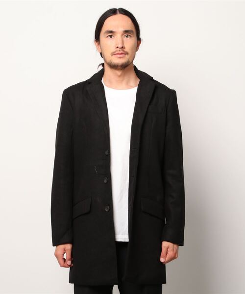 ARCADE（アーケード）の「メルトンウール　チェスターコート（チェスターコート・メンズ・グレー系その他2/グレー/ネイビー/チェック/ブラック/グレー系その他/キャメル・M/LL/L）」の19枚目の写真