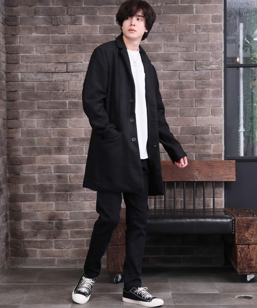 ARCADE（アーケード）の「メルトンウール　チェスターコート（チェスターコート・メンズ・グレー系その他2/グレー/ネイビー/チェック/ブラック/グレー系その他/キャメル・M/LL/L）」の16枚目の写真