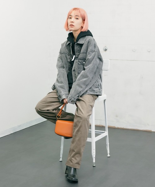 REMI RELIEF/レミレリーフ ブラックデニム 1st ワイド JK デニム