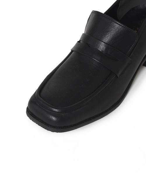 w closet（ダブルクローゼット）の「ヒールスクエアローファー（ローファー・レディース・ブラック/ブラウン・M/L）」の8枚目の写真