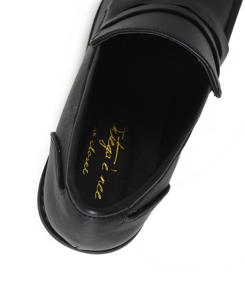 w closet（ダブルクローゼット）の「ヒールスクエアローファー（ローファー・レディース・ブラック/ブラウン・M/L）」の6枚目の写真