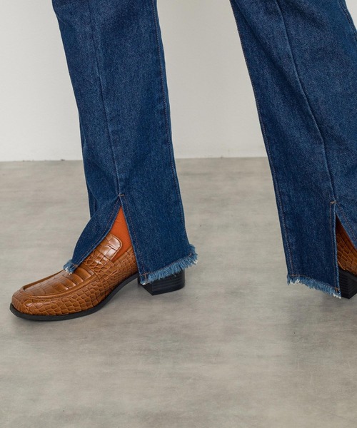 w closet（ダブルクローゼット）の「ヒールスクエアローファー（ローファー・レディース・ブラック/ブラウン・M/L）」の15枚目の写真