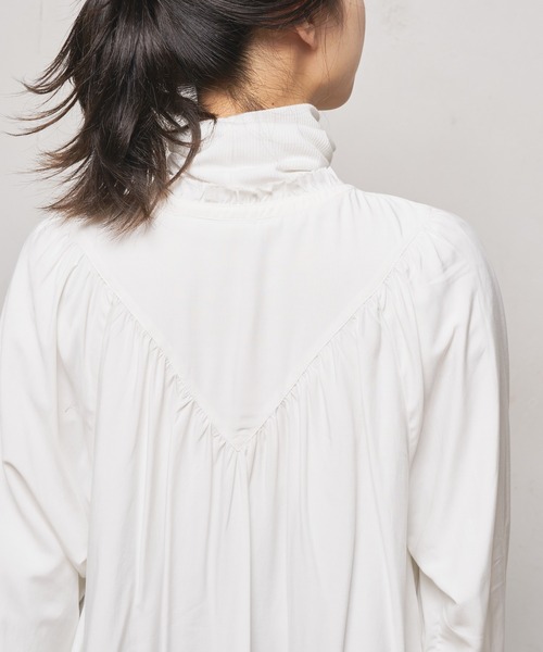 CIAOPANIC（チャオパニック）の「キャンディースリーブブラウス（シャツ/ブラウス・レディース・ブラック/オフホワイト/オリーブ・FREE）」の15枚目の写真