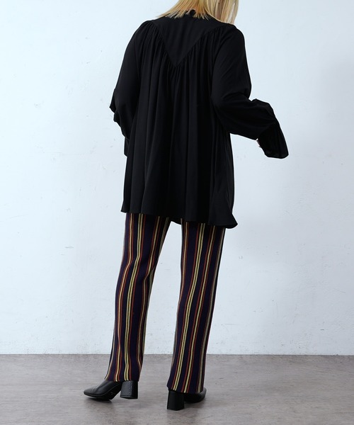 CIAOPANIC（チャオパニック）の「キャンディースリーブブラウス（シャツ/ブラウス・レディース・ブラック/オフホワイト/オリーブ・FREE）」の21枚目の写真