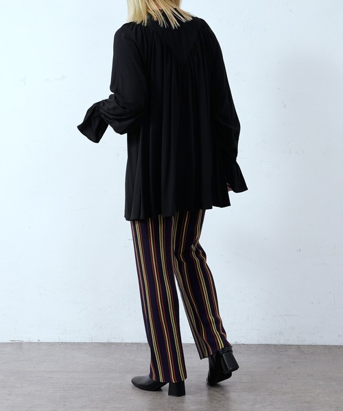 CIAOPANIC（チャオパニック）の「キャンディースリーブブラウス（シャツ/ブラウス・レディース・ブラック/オフホワイト/オリーブ・FREE）」の16枚目の写真