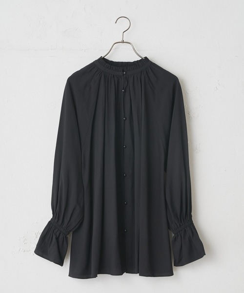 CIAOPANIC（チャオパニック）の「キャンディースリーブブラウス（シャツ/ブラウス・レディース・ブラック/オフホワイト/オリーブ・FREE）」の8枚目の写真