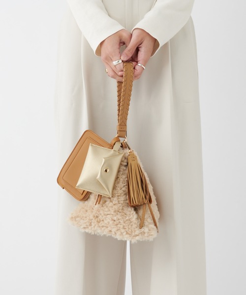 【kakatoo / カカトゥ】トライアングル ファー トリオバッグ