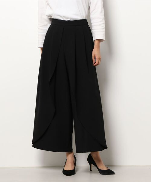 BDONNA（ビドンナ）の「ダブルクロス　ワイドパンツ（その他パンツ・レディース・ブラック/ブラウン・MEDIUM）」の2枚目の写真