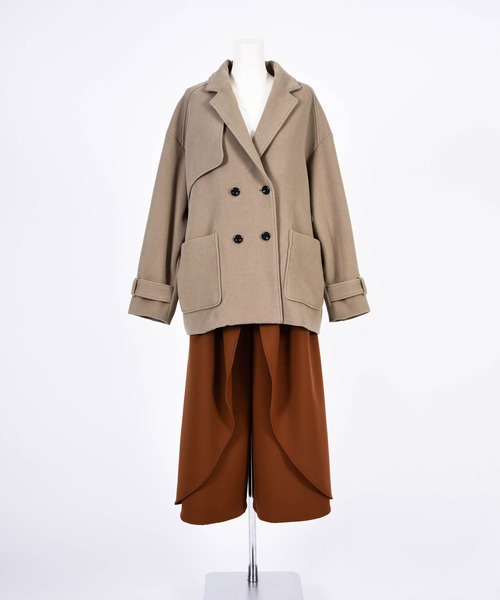 BDONNA（ビドンナ）の「ダブルクロス　ワイドパンツ（その他パンツ・レディース・ブラック/ブラウン・MEDIUM）」の5枚目の写真