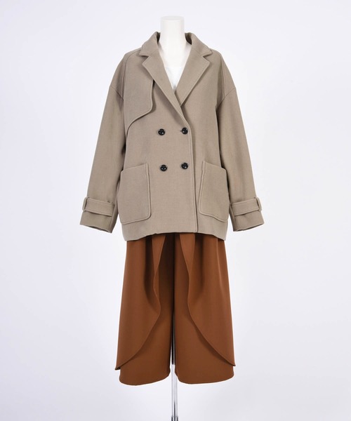 BDONNA（ビドンナ）の「ダブルクロス　ワイドパンツ（その他パンツ・レディース・ブラック/ブラウン・MEDIUM）」の6枚目の写真