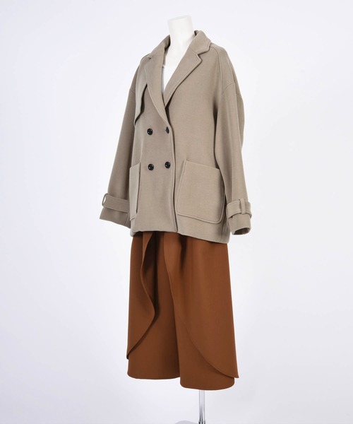 BDONNA（ビドンナ）の「ダブルクロス　ワイドパンツ（その他パンツ・レディース・ブラック/ブラウン・MEDIUM）」の7枚目の写真