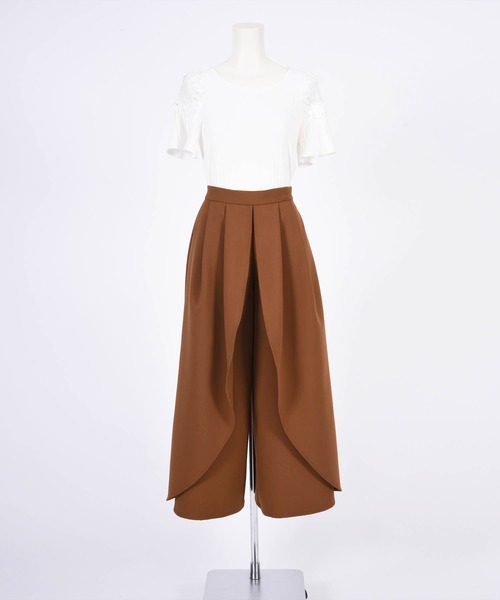 BDONNA（ビドンナ）の「ダブルクロス　ワイドパンツ（その他パンツ・レディース・ブラック/ブラウン・MEDIUM）」の13枚目の写真