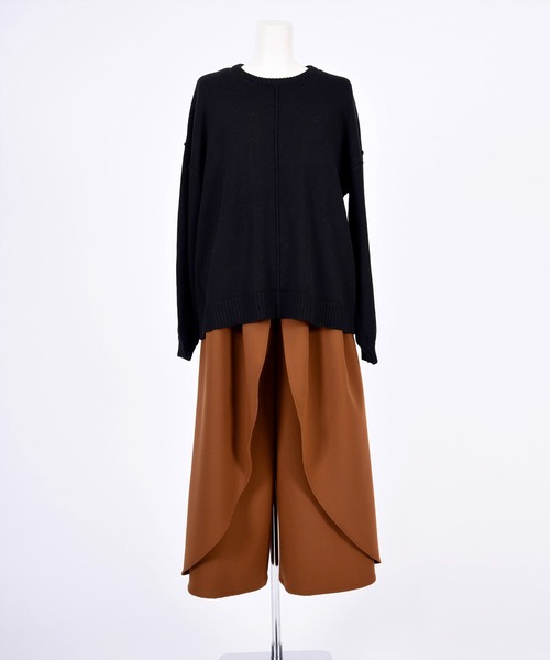 BDONNA（ビドンナ）の「ダブルクロス　ワイドパンツ（その他パンツ・レディース・ブラック/ブラウン・MEDIUM）」の19枚目の写真