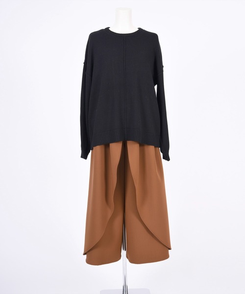 BDONNA（ビドンナ）の「ダブルクロス　ワイドパンツ（その他パンツ・レディース・ブラック/ブラウン・MEDIUM）」の20枚目の写真