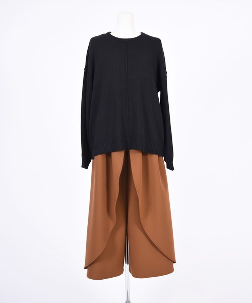 BDONNA（ビドンナ）の「ダブルクロス　ワイドパンツ（その他パンツ・レディース・ブラック/ブラウン・MEDIUM）」の21枚目の写真