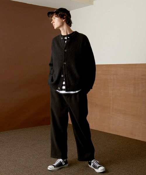 EMMA CLOTHES(エマクローズ)の「テックメルトン 1タックテーパードワイドパンツ(その他パンツ・メンズ・グレー系その他/キャメル/クリーム/ダークネイビー/ブラック系その他/ブラック/ブルー系・L/M)」の10枚目の写真