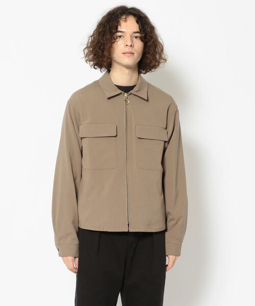 Toironier（トワロニエ）の「Toironier/トワロニエ/Zip Shirt/ジップシャツ（シャツ/ブラウス・メンズ・ブラック/モカ・FREE）」の3枚目の写真