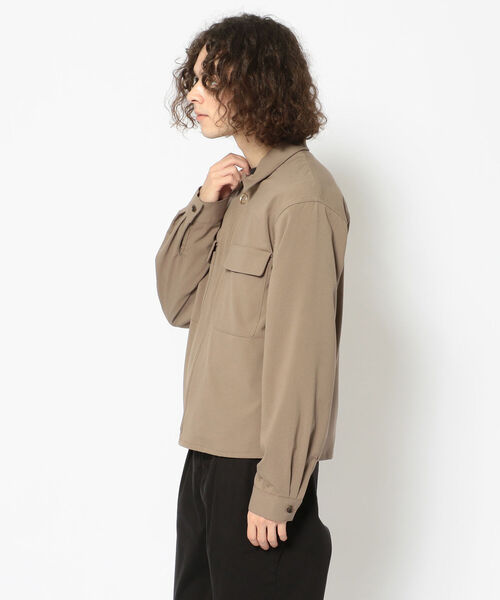 Toironier（トワロニエ）の「Toironier/トワロニエ/Zip Shirt/ジップシャツ（シャツ/ブラウス・メンズ・ブラック/モカ・FREE）」の4枚目の写真