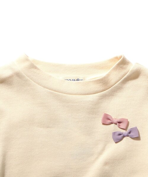 SHOO・LA・RUE（シューラルー）の「◆【100-140cm】袖ファー切替裏毛ワンピース（ワンピース・キッズ・アイボリー/ベビーピンク・12/14/11/10/13）」の6枚目の写真