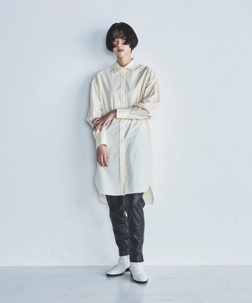 lautreamont BLEUBLANC（ロートレアモンブルーブラン）の「<lautreamont BLEUBLANC>フェイクレザースリムパンツ≪サスティナブル素材使用≫（その他パンツ・レディース・ブラック/ベージュ・9号/11号/7号）」の5枚目の写真