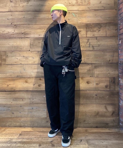 XLARGE（エクストララージ）の「NYLON HALF ZIP JACKET（ブルゾン・メンズ・ブラック/グレー/オリーブ・M/L/XL）」の6枚目の写真