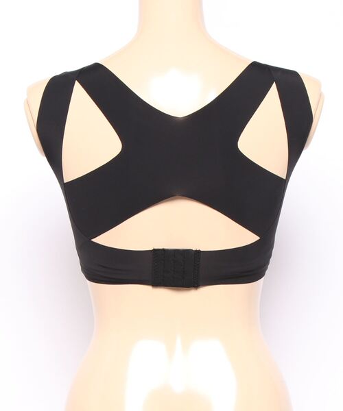 おしゃれスタ（オシャレスタ）の「ナイトブラ　クロスストラップベルト付きナイトブラジャー【補正下着】（ナイトブラ・レディース・ブラック/クリーム・S/M/L/XL/XXL）」の5枚目の写真