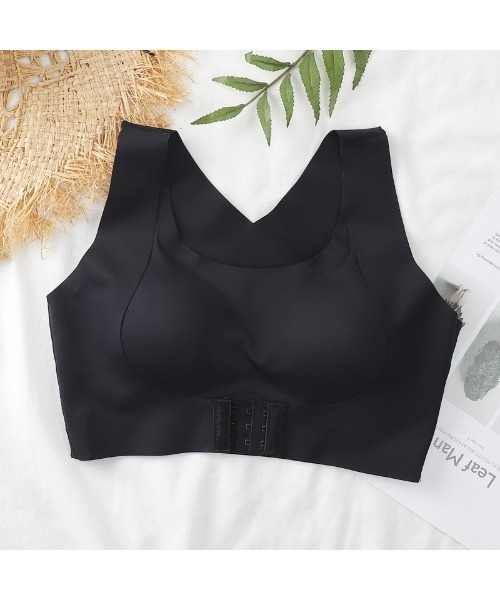 おしゃれスタ（オシャレスタ）の「ナイトブラ　クロスストラップベルト付きナイトブラジャー【補正下着】（ナイトブラ・レディース・ブラック/クリーム・S/M/L/XL/XXL）」の11枚目の写真