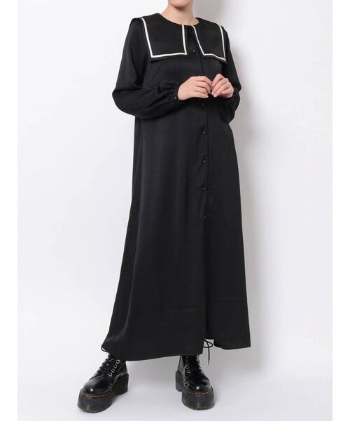 jouetie(ジュエティ)の「スクエアカラーロングワンピース(ワンピース・レディース・ブラック/ブルー/アイボリー・MEDIUM)」の13枚目の写真