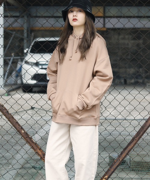 FRUIT OF THE LOOM（フルーツオブザルーム）の「FRUIT OF THE LOOM フルーツオブザルーム パーカー アパレル 綿100 フード 長袖 ロングスリーブ 男女兼用 無地 オーバーサイズ（パーカー・メンズ・ブラック/ネイビー/グレー/ホワイト/ベージュ/ブラウン/チャコールグレー・MEDIUM/SMALL/X-LARGE/LARGE/XX-LARGE）」の22枚目の写真