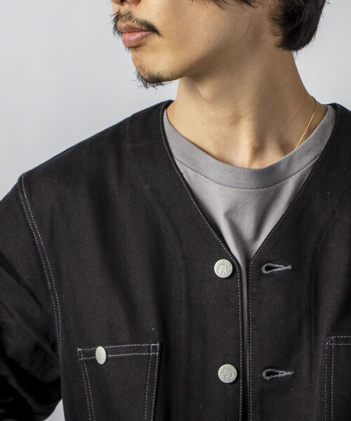 SMITH'S（スミス）の「【SMITH'S AMERICAN／スミス アメリカン】CHARLIE ENGINEER エンジニアジャケット（ブルゾン・メンズ・ブラック/キナリ・MEDIUM/LARGE）」の18枚目の写真