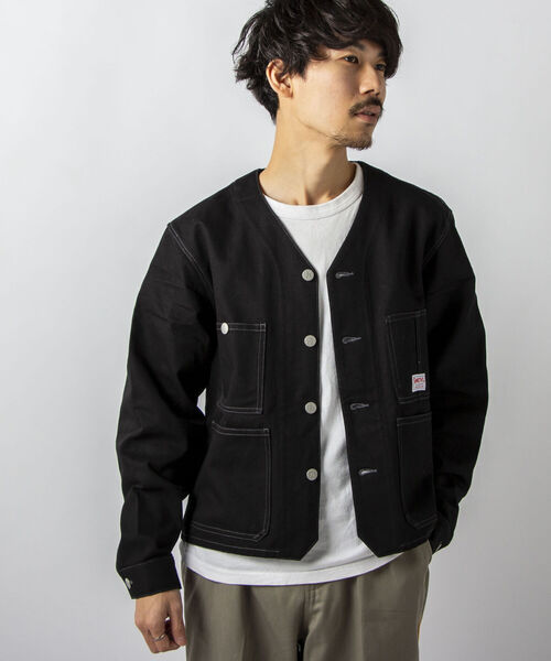 SMITH'S（スミス）の「【SMITH'S AMERICAN／スミス アメリカン】CHARLIE ENGINEER エンジニアジャケット（ブルゾン・メンズ・ブラック/キナリ・MEDIUM/LARGE）」の19枚目の写真