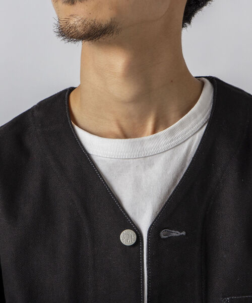 SMITH'S（スミス）の「【SMITH'S AMERICAN／スミス アメリカン】CHARLIE ENGINEER エンジニアジャケット（ブルゾン・メンズ・ブラック/キナリ・MEDIUM/LARGE）」の4枚目の写真