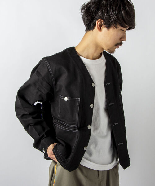 SMITH'S（スミス）の「【SMITH'S AMERICAN／スミス アメリカン】CHARLIE ENGINEER エンジニアジャケット（ブルゾン・メンズ・ブラック/キナリ・MEDIUM/LARGE）」の14枚目の写真