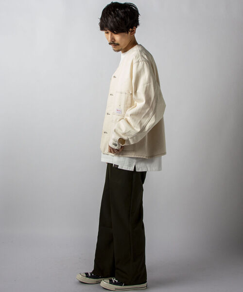 SMITH'S（スミス）の「【SMITH'S AMERICAN／スミス アメリカン】CHARLIE ENGINEER エンジニアジャケット（ブルゾン・メンズ・ブラック/キナリ・MEDIUM/LARGE）」の6枚目の写真