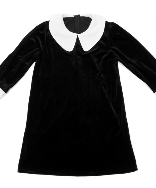 Figments（フィグメンツ）の「ビッグカラーベロアワンピース（ワンピース・レディース・ブラック・FREE）」の8枚目の写真