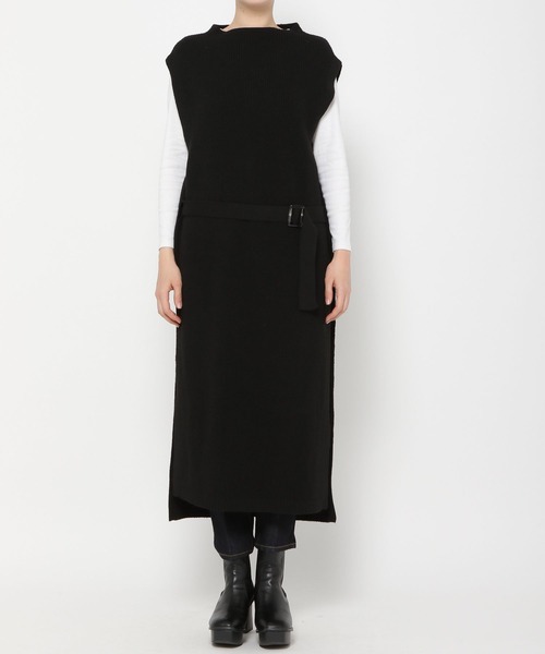 PAGEBOY（ページボーイ）の「ハイネックロングベストワンピース（ワンピース・レディース・チャコールグレー/ブラック・FREE）」の7枚目の写真